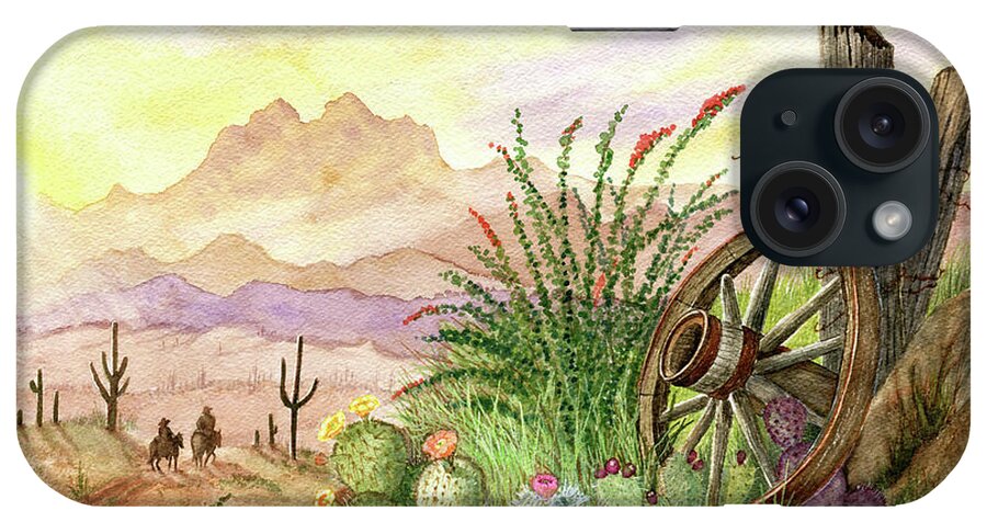 Sunrise iPhone Case featuring the painting Trail At Sunrise by Marilyn Smith