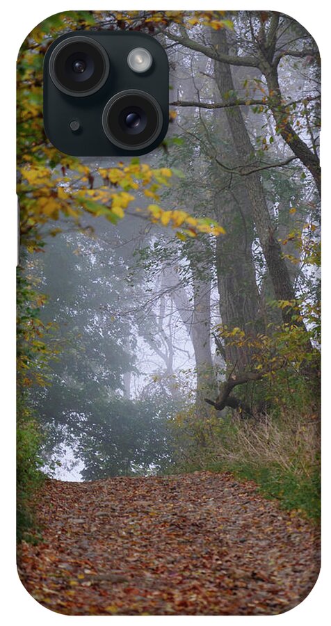 Landscape iPhone Case featuring the photograph Trail in Morning Mist by Paul Ross