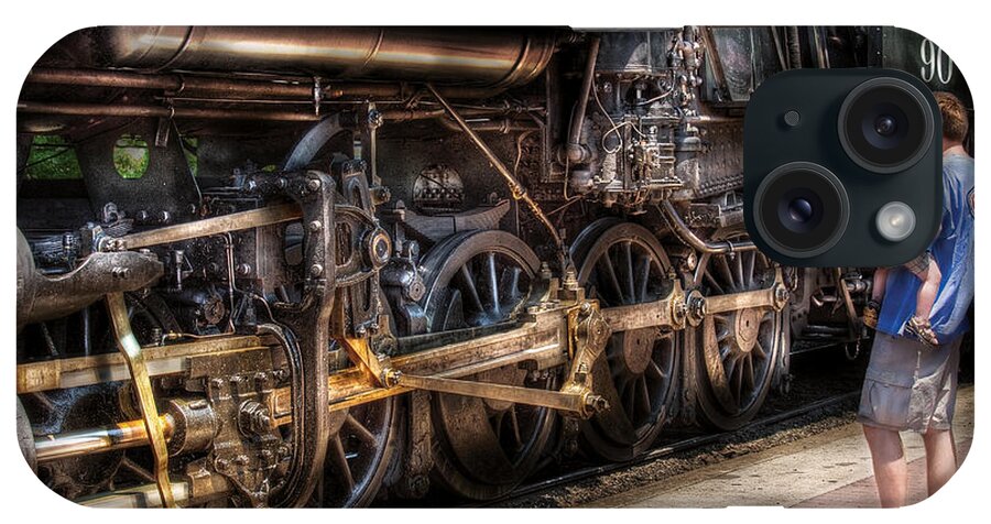 Savad iPhone Case featuring the photograph Train - Engine - 90 Great Western - All Aboard by Mike Savad