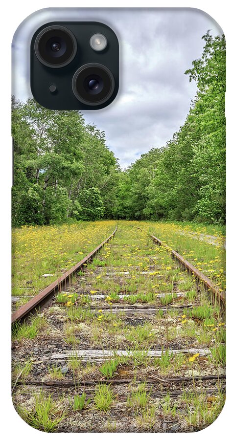 Tracks iPhone Case featuring the photograph Train Tracks and Wildflowers by Edward Fielding