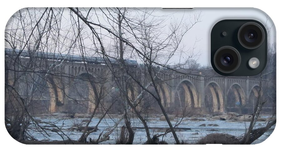 James River Richmond Virginia Trains iPhone Case featuring the photograph Trains A Comin by Digital Art Cafe