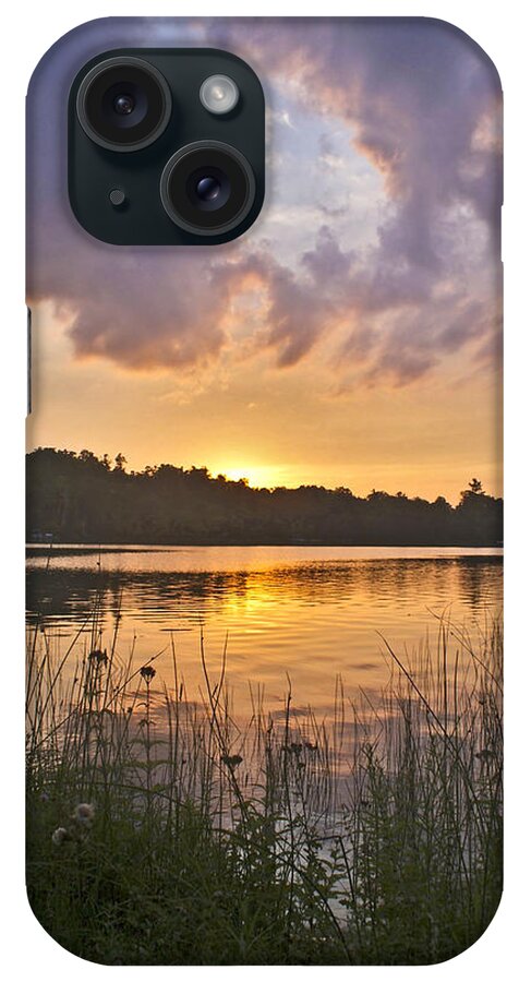 Landscape iPhone Case featuring the photograph Tranquil sunset on the lake by Gary Eason
