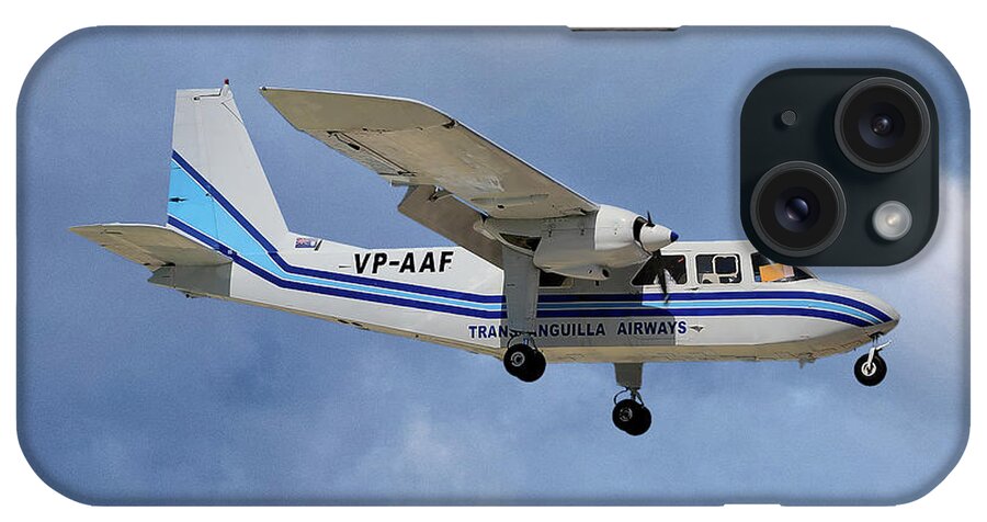 Rans Anguilla Airways iPhone Case featuring the photograph Trans Anguilla Airways Britten-Norman BN-2B-21 Islander 117 by Smart Aviation