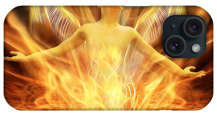 Phoenix iPhone Case featuring the painting Transcend by John Edwards