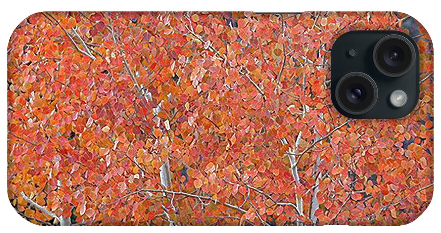 Autumn iPhone Case featuring the digital art Translucent Aspen Orange by Gary Baird