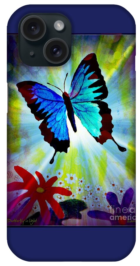 Butterfly iPhone Case featuring the mixed media Transformation by Leanne Seymour