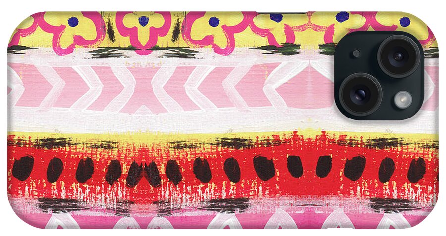 Moroccan iPhone Case featuring the mixed media Southwest Jubilee- Art by Linda Woods by Linda Woods