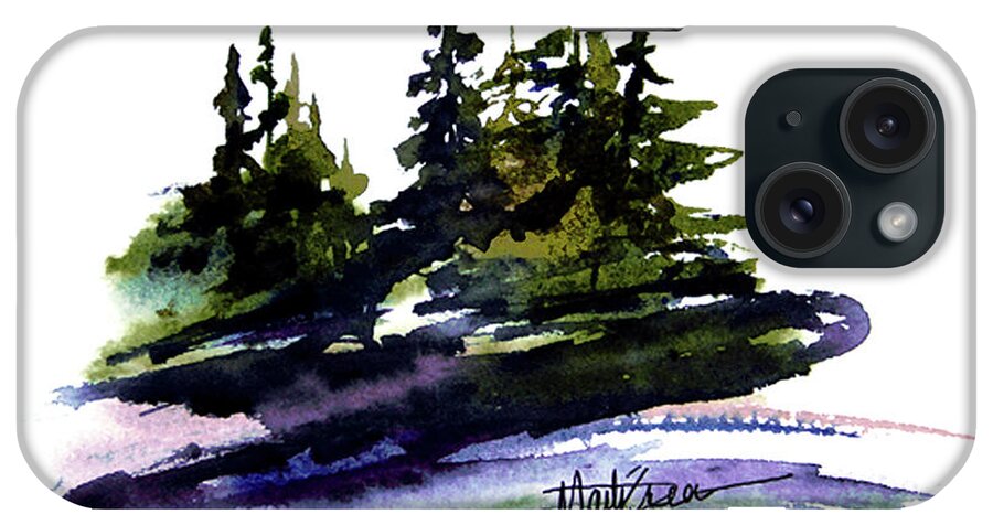 Northwest Trees iPhone Case featuring the painting Trees by Marti Green