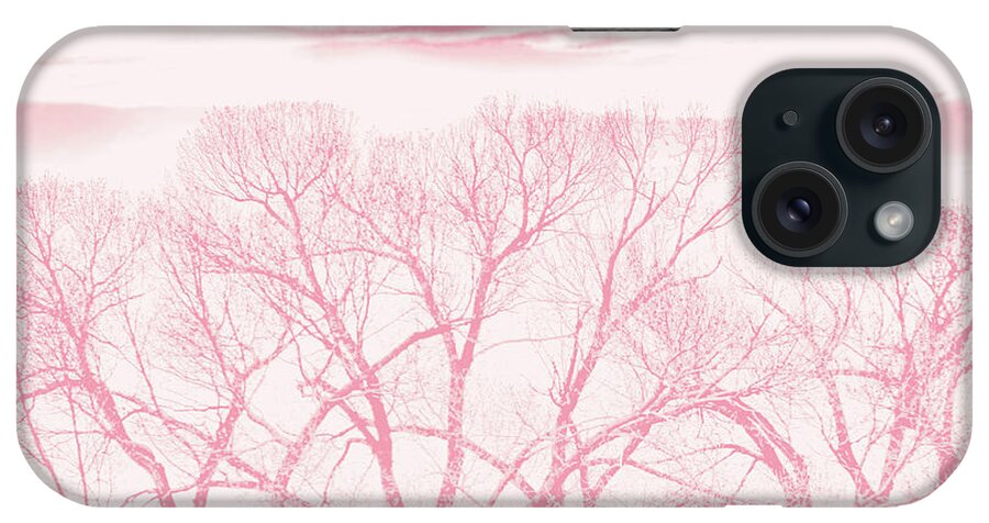 Tree iPhone Case featuring the photograph Trees Silhouette Pink by Jennie Marie Schell