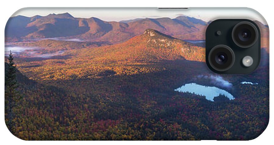 Tremont iPhone Case featuring the photograph Tremont Autumn Morning Panorama by White Mountain Images