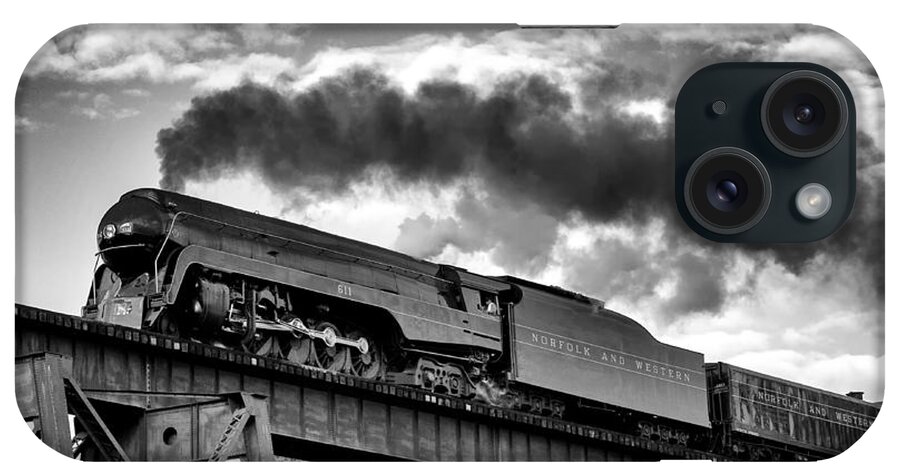 Steam iPhone Case featuring the photograph Trestle Crossing by Alan Raasch