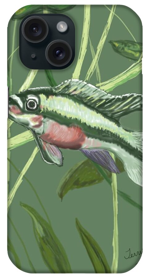 Tri Color Krib iPhone Case featuring the digital art Tri Color Krib by Terry Frederick