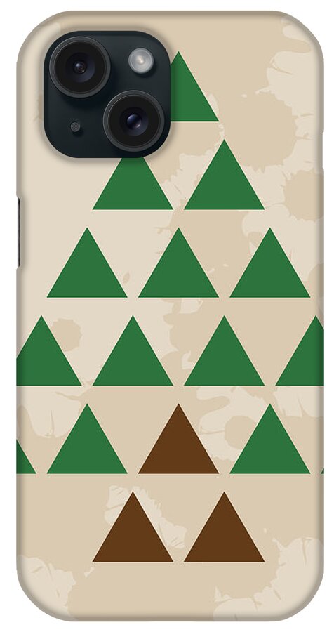 Triangles iPhone Case featuring the digital art Triangle Tree by K Bradley Washburn