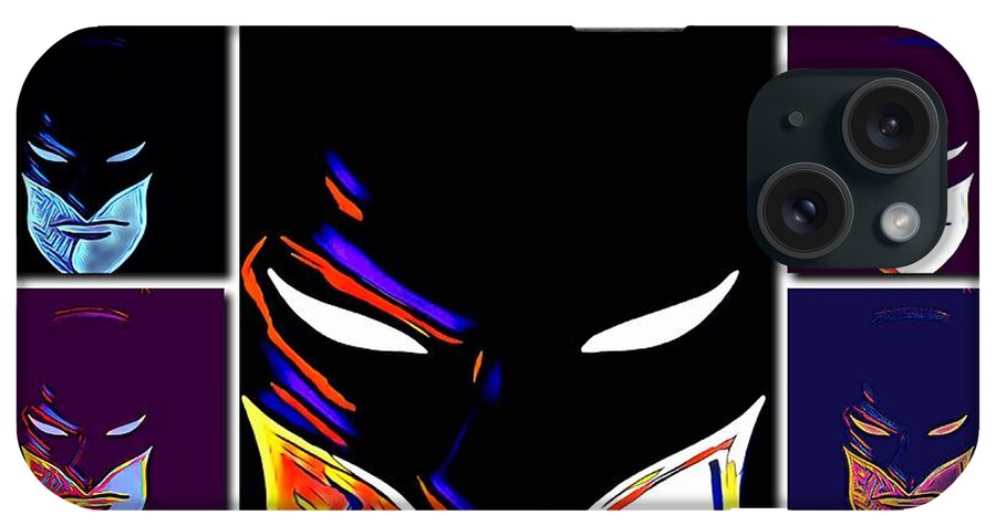 Batman iPhone Case featuring the digital art Tribal Protectors Bat-talion by HELGE Art Gallery