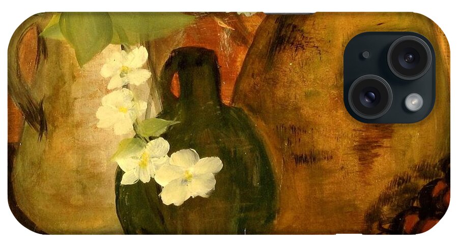 Still Life iPhone Case featuring the painting Trio Vases by Kathy Sheeran