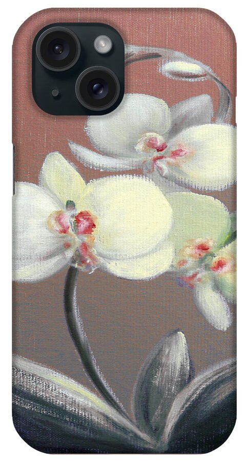 Original iPhone Case featuring the painting Tropical Elegance 3 by Gina De Gorna