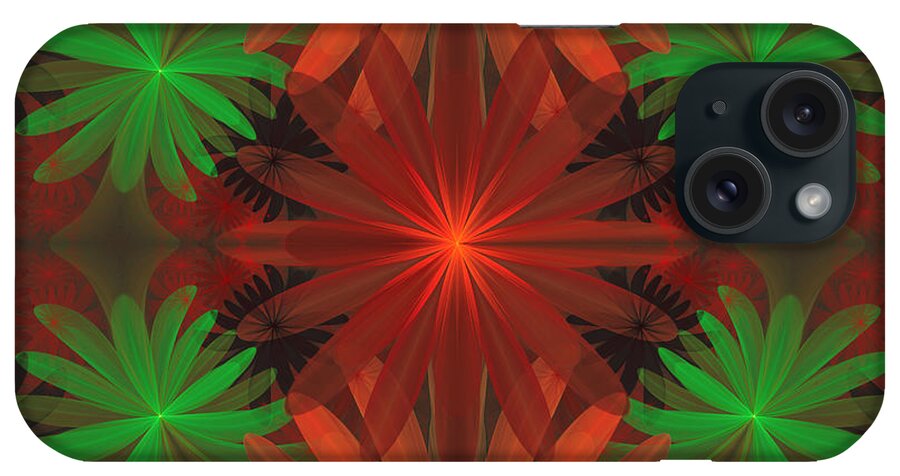 Fractal iPhone Case featuring the digital art Tropical Flowers by Sandy Keeton