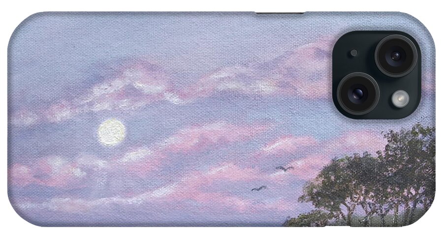Ocean iPhone Case featuring the painting Tropical Moonrise by Kathleen McDermott