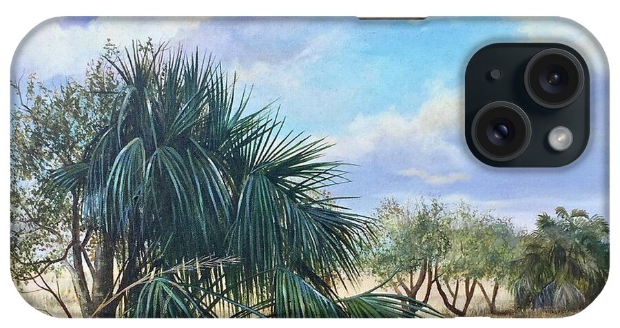 Orange Grove iPhone Case featuring the painting Tropical Orange Grove by AnnaJo Vahle