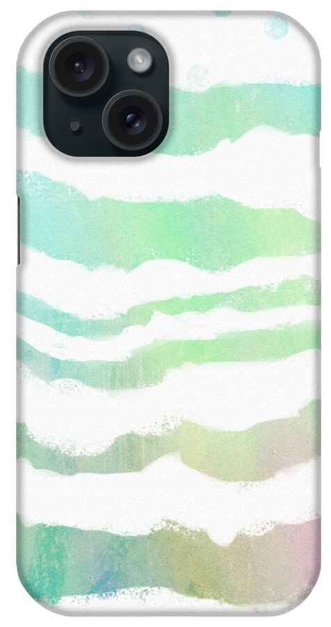 Abstract iPhone Case featuring the painting Tropical Waves by Ann Powell
