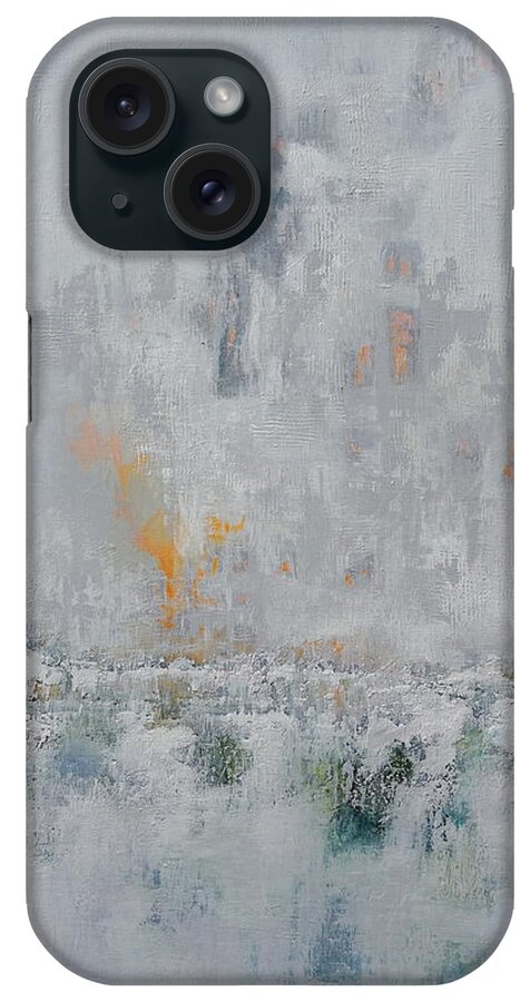 Troubled iPhone Case featuring the painting Troubled Waters by Theresa Marie Johnson