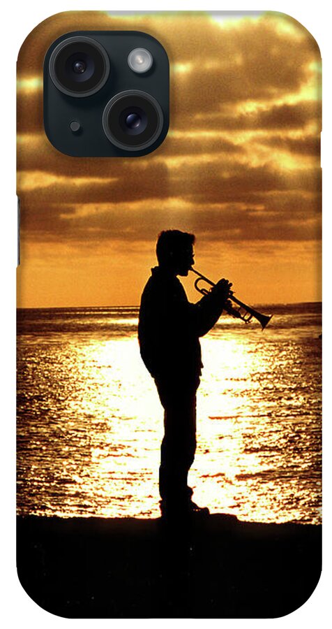 Music iPhone Case featuring the photograph Trumpet Player by Linda Olsen