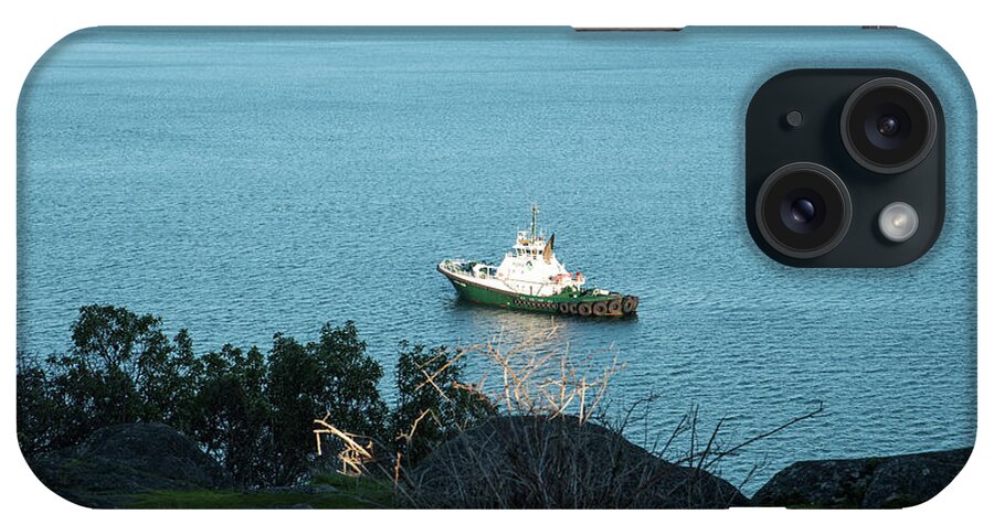 Tugboat Spotlight iPhone Case featuring the photograph Tugboat Spotlight by Tom Cochran