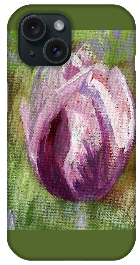 Tulip iPhone Case featuring the painting Tulip by Deb Stroh-Larson