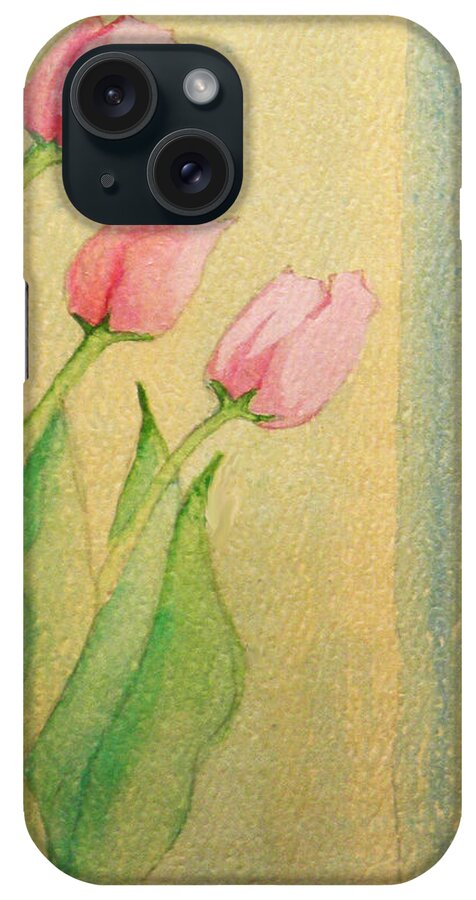 Flowers iPhone Case featuring the painting Tulips by Gloria Dietz-Kiebron