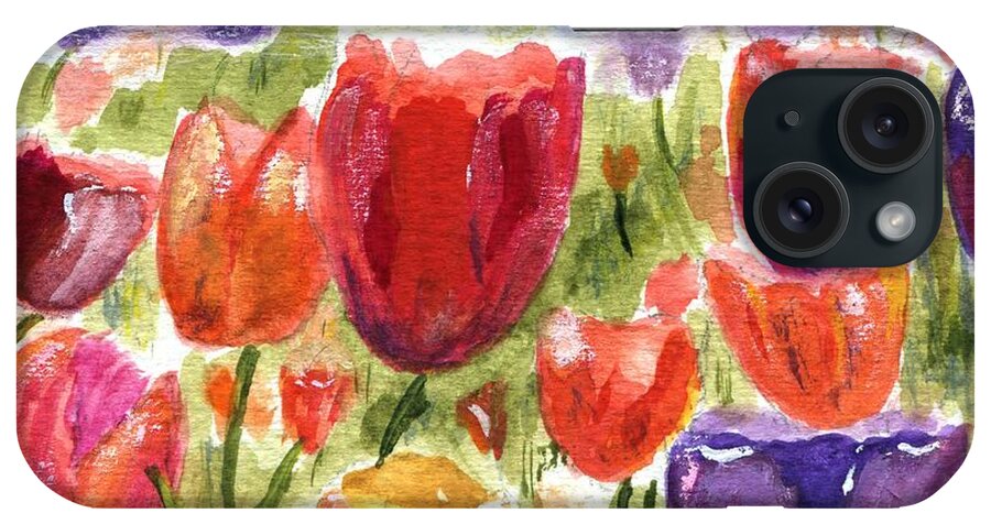 Tulip iPhone Case featuring the painting Tulips by Jamie Frier