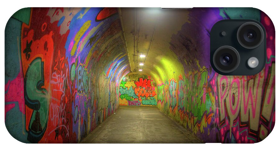 New York iPhone Case featuring the photograph Tunnel Graffiti by Mark Andrew Thomas