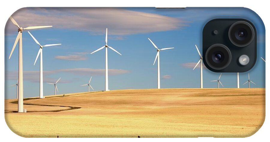 Wind iPhone Case featuring the photograph Turbine Line by Todd Kreuter