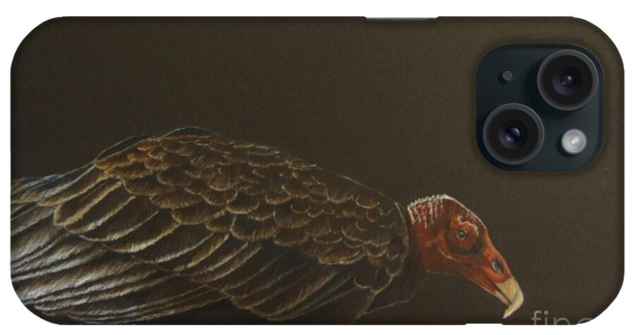 Turkey Vulture iPhone Case featuring the drawing Turkey Vulture by Laurianna Taylor