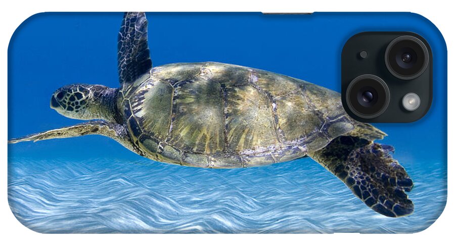 Turtle iPhone Case featuring the photograph Turtle Flight - part 2 of 3 by Sean Davey
