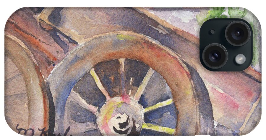 Ox Cart iPhone Case featuring the painting Tuscan Ox Cart by Marsha Karle