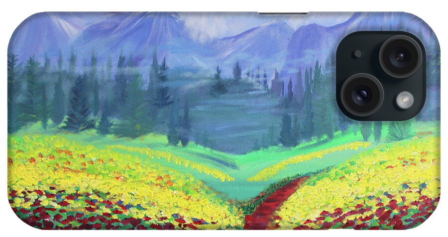 Poppies iPhone Case featuring the painting Tuscan Poppies by Stacey Zimmerman