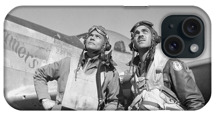 Benjamin Davis iPhone Case featuring the photograph Tuskegee Airmen by War Is Hell Store