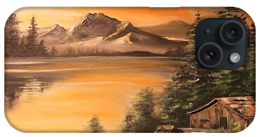 Landscape iPhone Case featuring the painting Twilight by Remegio Onia