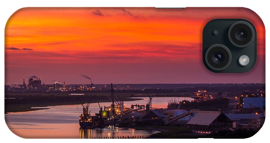 Brunswick Port iPhone Case featuring the photograph Twilight Ships in Port by Chris Bordeleau