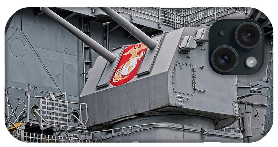 Uss Wisconsin iPhone Case featuring the photograph Twin Fives by Christopher Holmes