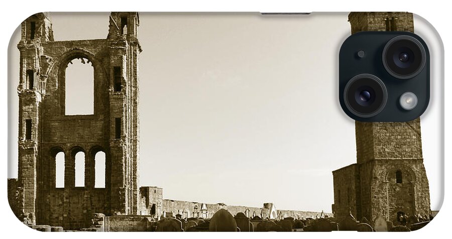 Twin Turrets And St. Rule's Tower iPhone Case featuring the photograph Twin turrets and St. Rule's tower by Elena Perelman