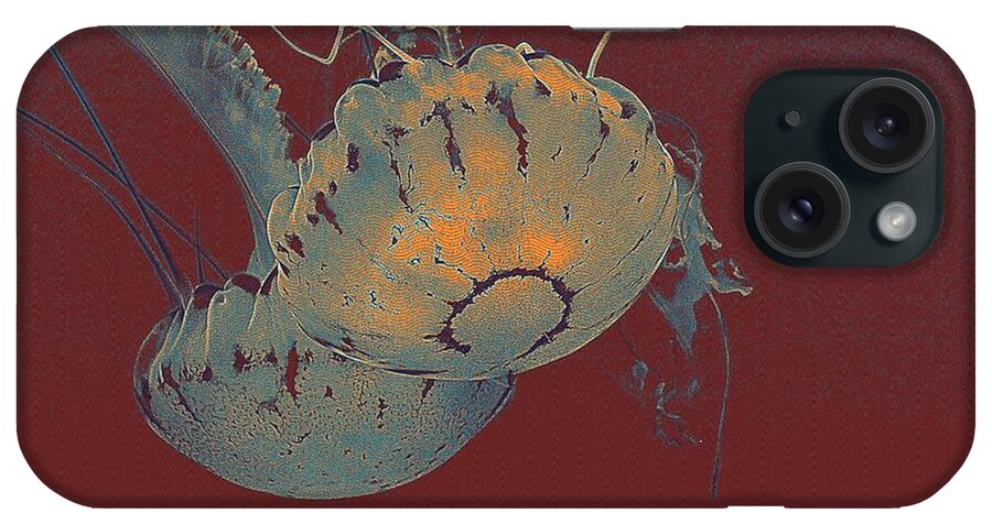 Nature iPhone Case featuring the painting two Jelly fish by Celestial Images