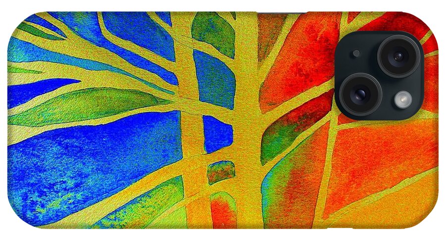 Tree iPhone Case featuring the painting Two Lives Intertwined by Julie Lueders 