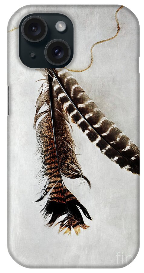 Bird iPhone Case featuring the photograph Two Tattered Turkey Feathers by Stephanie Frey