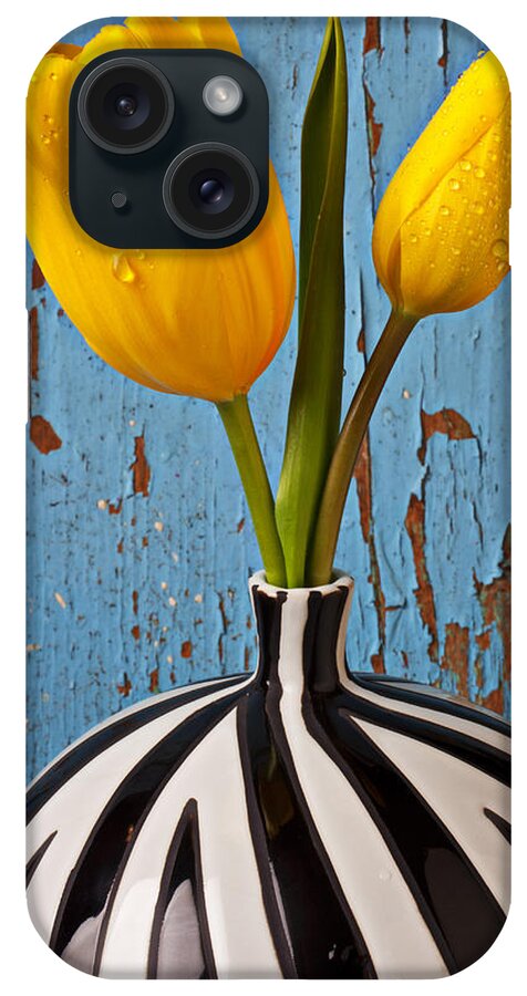 Two Yellow iPhone Case featuring the photograph Two Yellow Tulips by Garry Gay