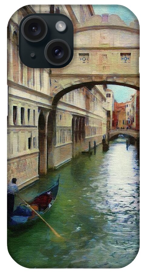Bridge Of Sighs iPhone Case featuring the painting Under the Bridge of Sighs by Jeffrey Kolker
