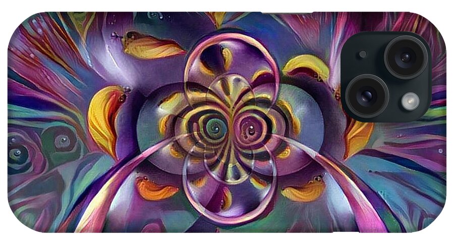 Pattern iPhone Case featuring the digital art Under Veil by Bruce Rolff