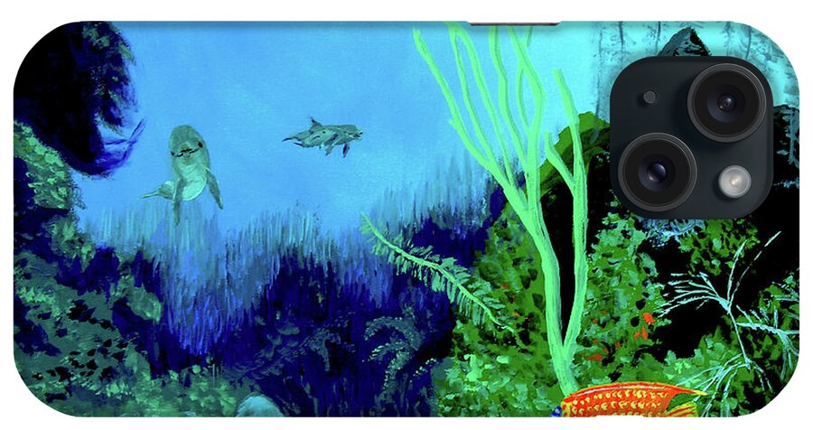Wildlife iPhone Case featuring the painting Underwater by Stan Hamilton