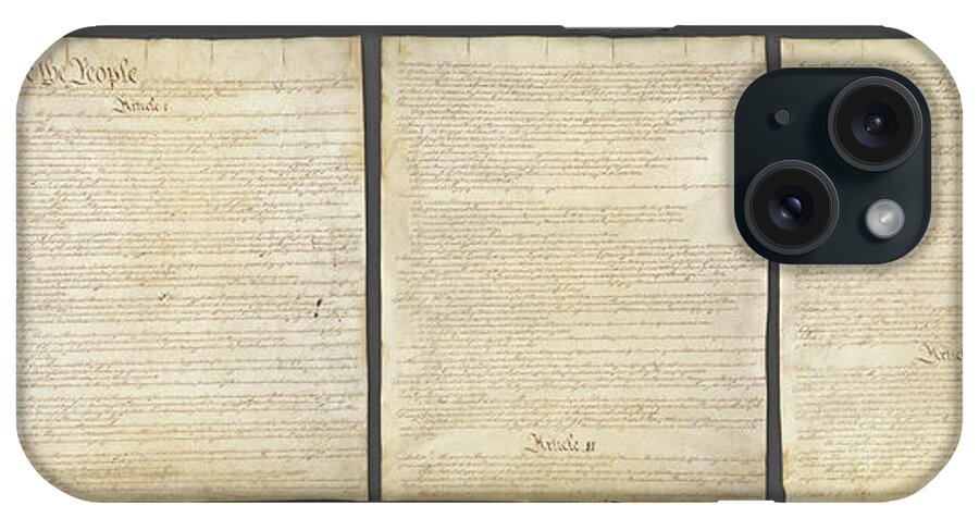 Us Constitution iPhone Case featuring the photograph United States Constitution, USA by Panoramic Images