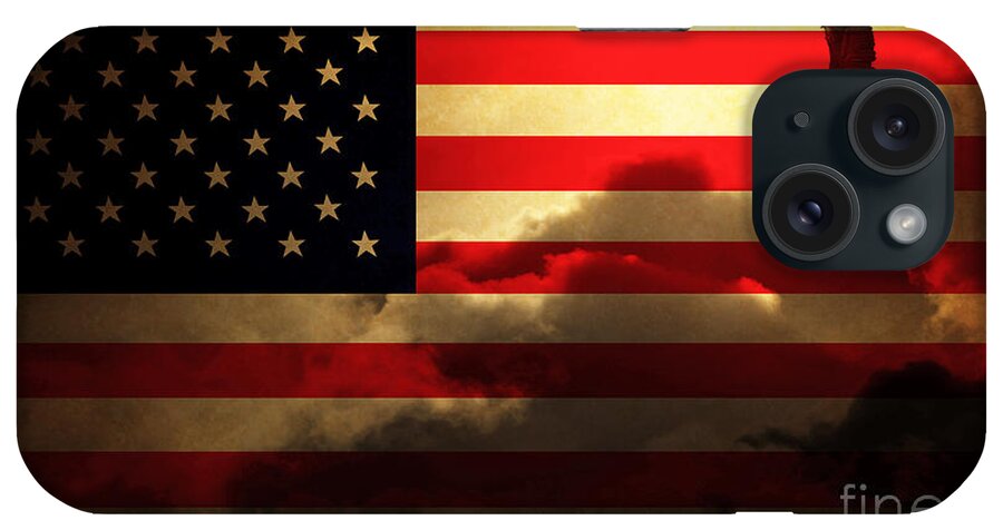 Usa iPhone Case featuring the photograph United States of America . Land of The Free by Wingsdomain Art and Photography